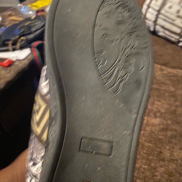 Versace Black and White Floral Sneakers - Picture 9 of 16